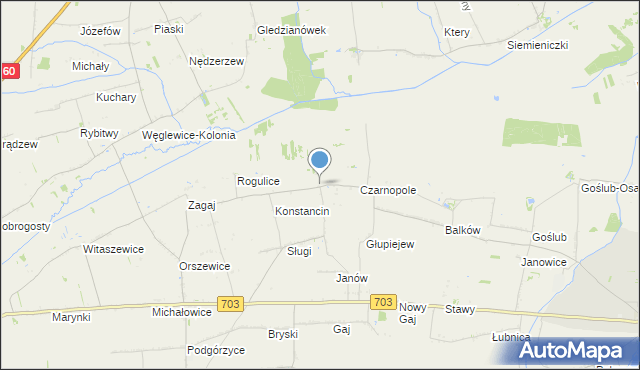 mapa Łętków, Łętków na mapie Targeo